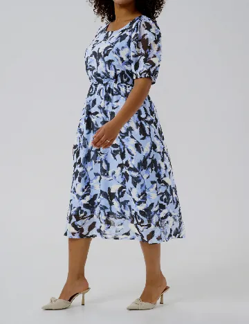 Rochie medie Kaffe Curve, albastru