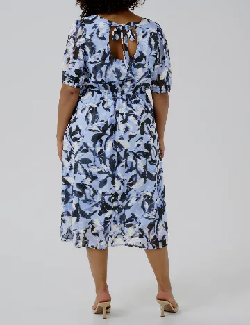 Rochie medie Kaffe Curve, albastru