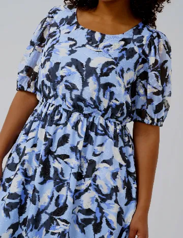 Rochie medie Kaffe Curve, albastru