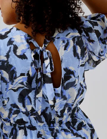 Rochie medie Kaffe Curve, albastru