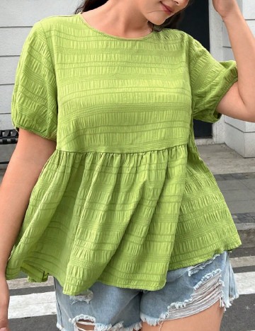 Bluza SHEIN CURVE, verde