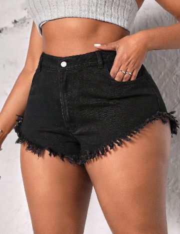 Pantaloni scurti SHEIN CURVE, negru