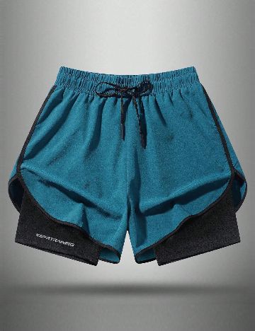 Pantaloni scurti SHEIN CURVE, albastru