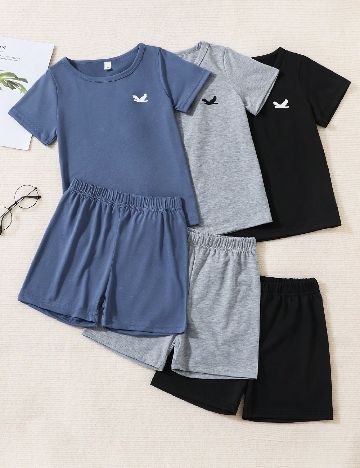Set compleuri 3 bucati Shein Kids, mix culori