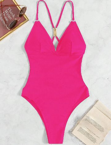 Costum de baie SHEIN, roz