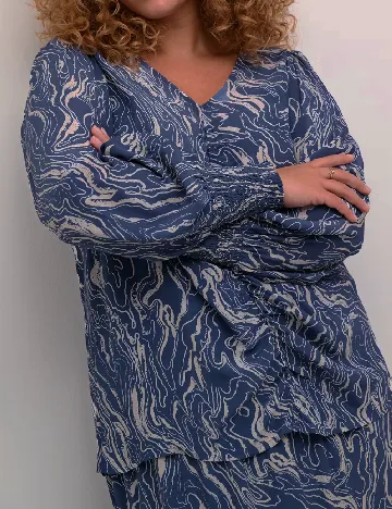 Bluza Kaffe Curve, bleumarin