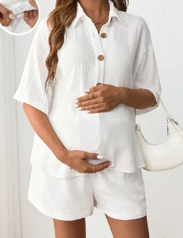 Compleu SHEIN Maternity, alb