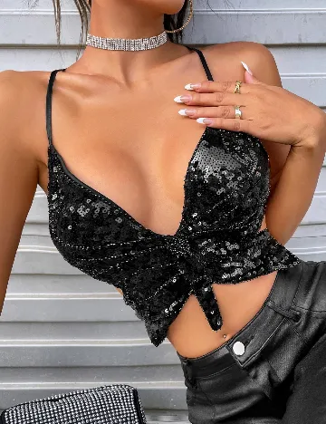 Top SHEIN, negru