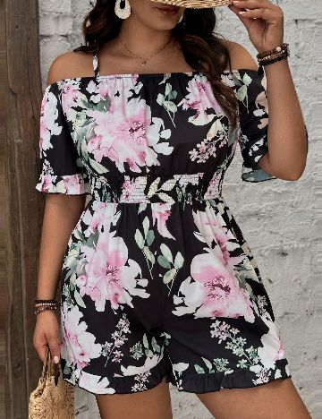 Salopeta SHEIN CURVE, floral print