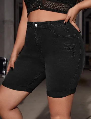 Pantaloni scurti SHEIN CURVE, negru