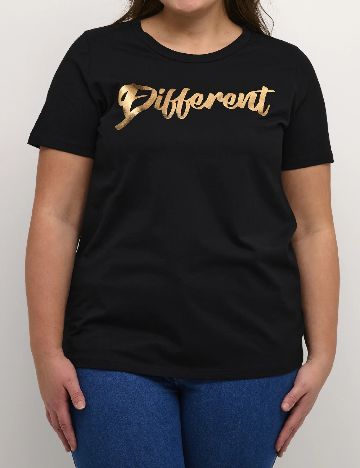 Tricou Kaffe Curve, negru
