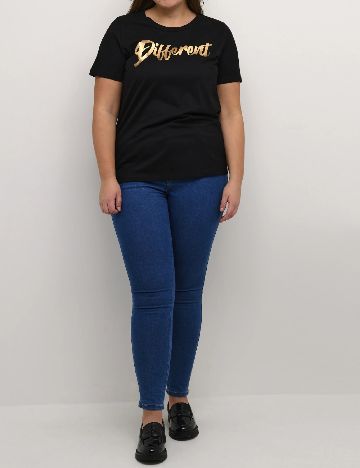 Tricou Kaffe Curve, negru