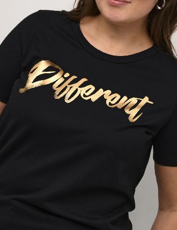 Tricou Kaffe Curve, negru