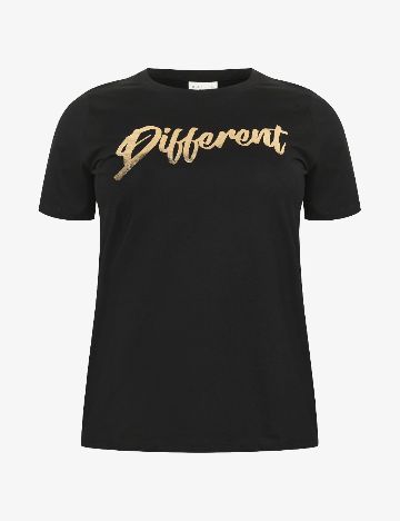 Tricou Kaffe Curve, negru