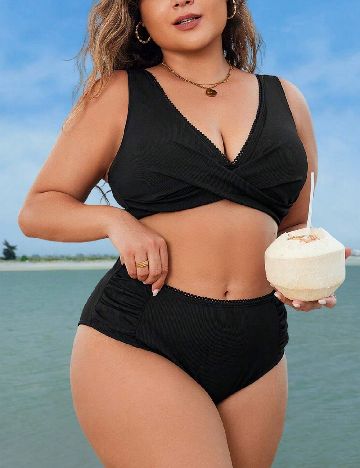 Costum de baie SHEIN CURVE, negru