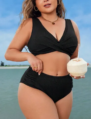 Costum de baie SHEIN CURVE, negru