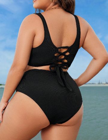 Costum de baie SHEIN CURVE, negru