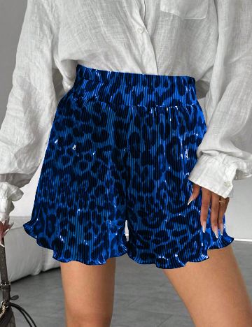Pantaloni scurti SHEIN, albastru