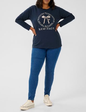 Bluza Kaffe Curve, bleumarin