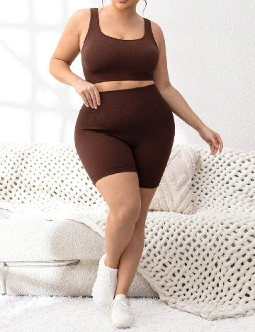 Compleu SHEIN CURVE, maro