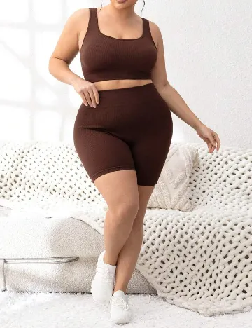 Compleu SHEIN CURVE, maro