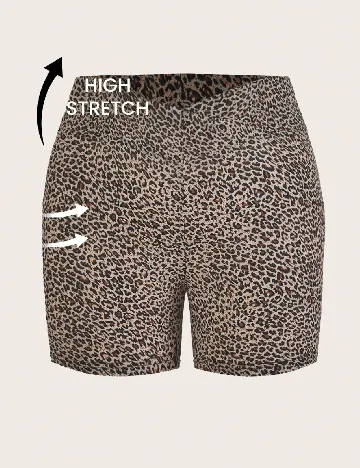 Colanti scurti SHEIN CURVE, animal print