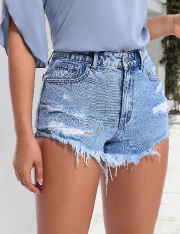 Pantaloni scurti SHEIN, albastru
