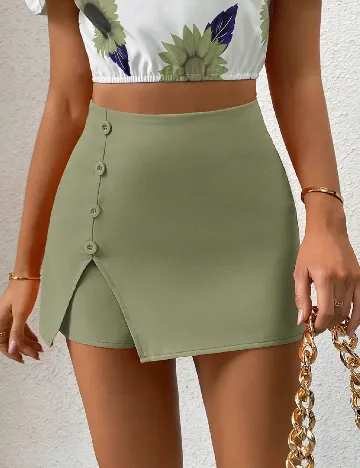 Fusta pantalon SHEIN, verde