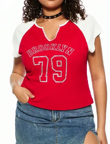 Tricou Forever 21 Curve, rosu