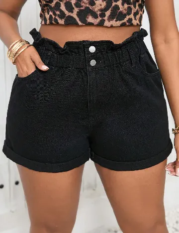 Pantaloni scurti SHEIN CURVE, negru