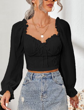 Top SHEIN, negru