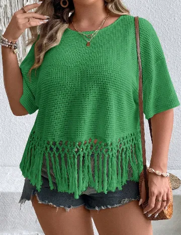 Bluza SHEIN CURVE, verde