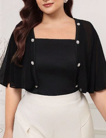 Bluza SHEIN CURVE, negru