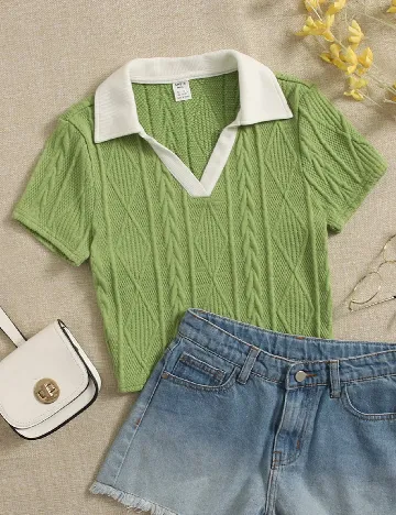 Tricou Shein Kids, verde