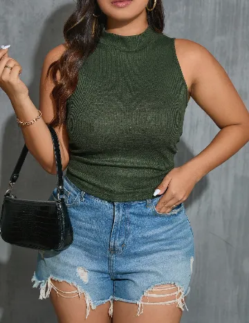 Top SHEIN CURVE, verde