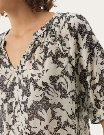 Bluza Part Two, crem/negru