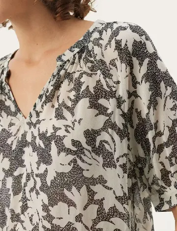 Bluza Part Two, crem/negru
