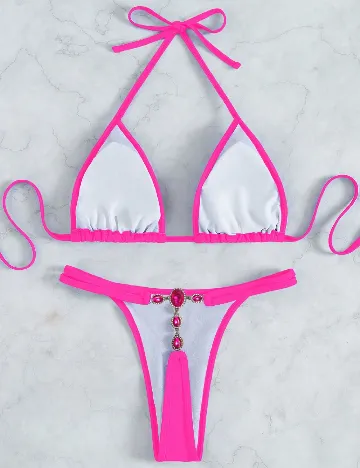Costum de baie SHEIN, roz