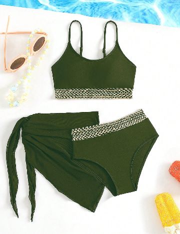 Costum de baie Shein Kids, verde