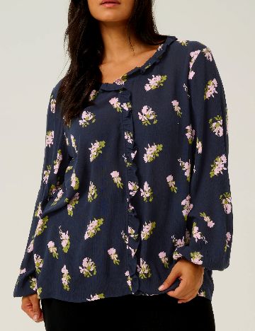 Bluza Kaffe Curve, bleumarin
