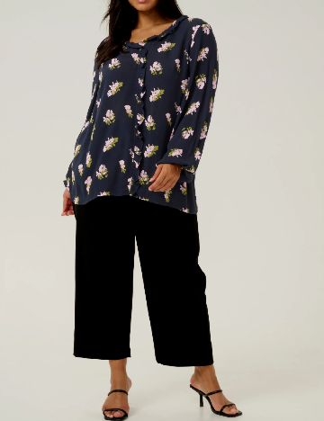 Bluza Kaffe Curve, bleumarin