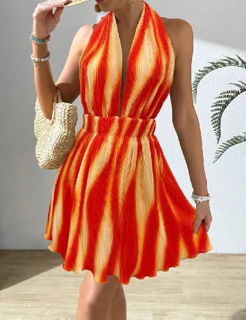 Rochie scurta SHEIN, portocaliu