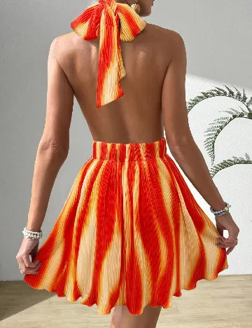 Rochie scurta SHEIN, portocaliu