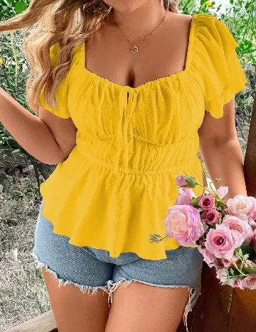 Bluza SHEIN CURVE, galben