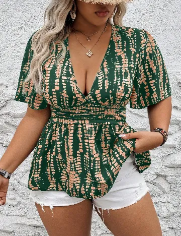 Bluza SHEIN CURVE, verde