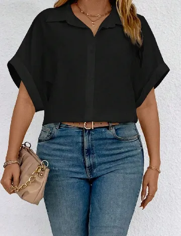 Camasa SHEIN CURVE, negru