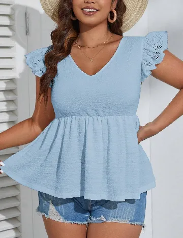 Bluza SHEIN CURVE, albastru