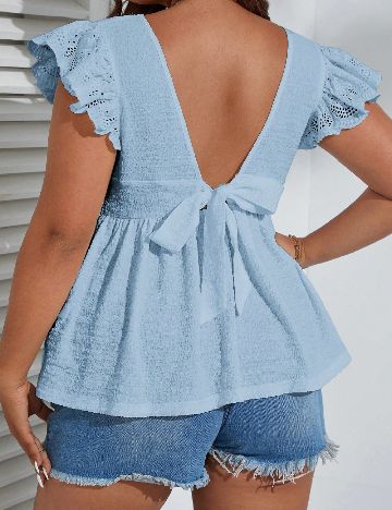 Bluza SHEIN CURVE, albastru