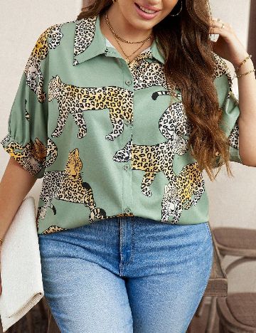 Camasa SHEIN CURVE, mix culori