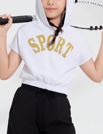 Bluza Shein Kids, alb